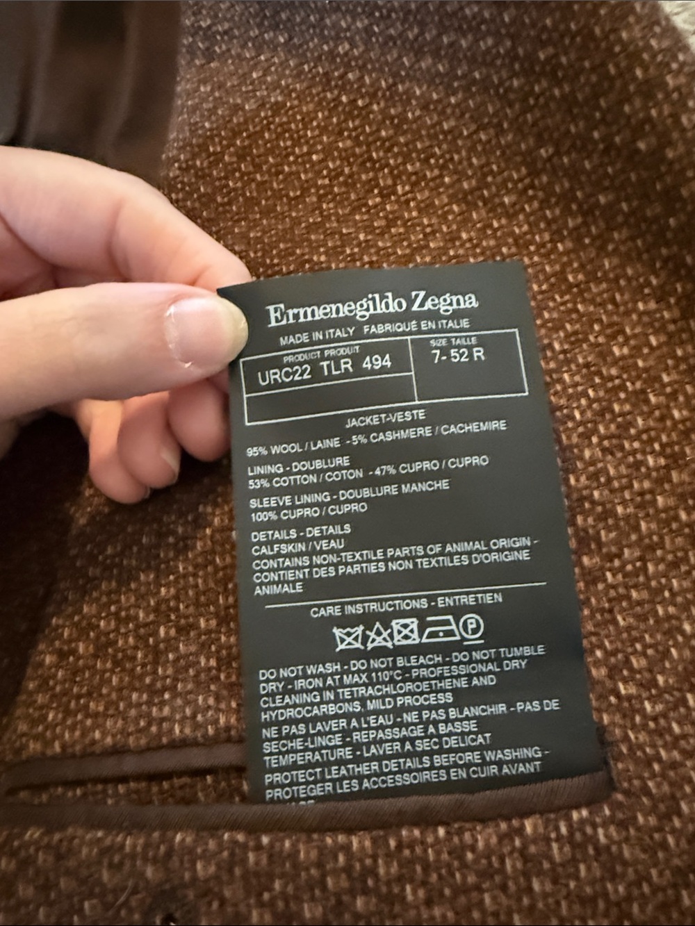Ermenegildo Zegna Brown Textured Sport Coat - Picture 4 of 9